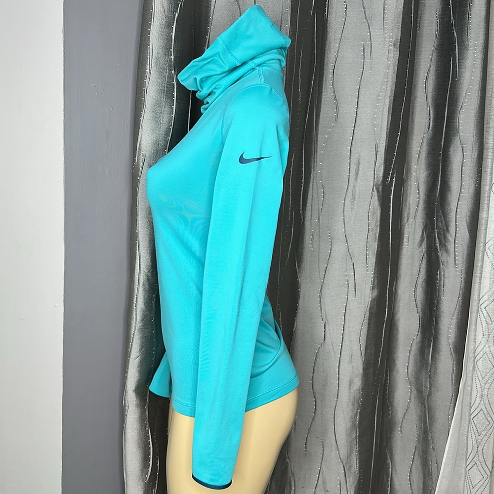 Nike Pro Dri-FIT Women’s Sz S Turquoise Top long sleeve - Picture 3 of 7